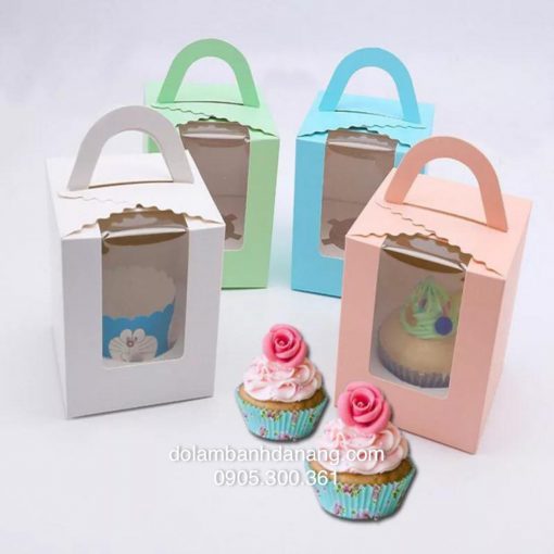 Hộp bánh cupcake 1 cái