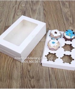 Hộp đựng bánh cupcake 6 ô