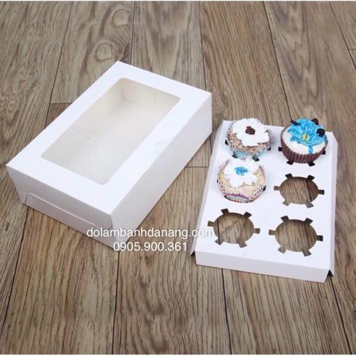 Hộp đựng bánh cupcake 6 ô