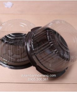 Hộp nhựa tròn đế nâu A016 (100 cái)