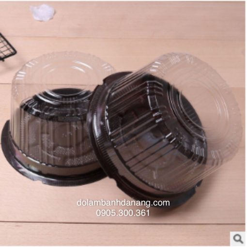 Hộp nhựa tròn đế nâu A016 (100 cái)