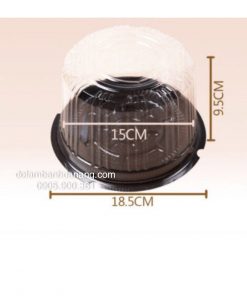 Hộp nhựa tròn đế nâu A016