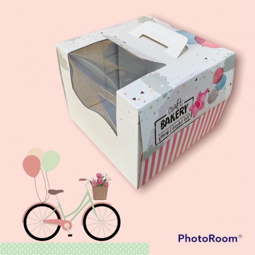 Hộp bánh sinh nhật 25x25x20cm + đế SN-9306-1C Hộp bánh sinh nhật 25x25x20cm + đế SN-9306-1C