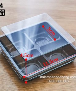 Hộp nhựa 4 bánh đế đen W134 (50 cái) BOX-7840-8601-50C
