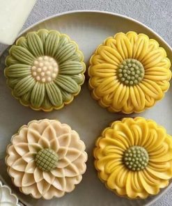 Khuôn trung thu 150g 4 mặt hoa cúc (M1501) TT-9397-1BO