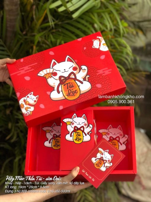 Hộp Tết Mèo Tài Lộc 6H (1 bộ) TET-10646-1BO Hộp Tết Mèo Tài Lộc 6H (1 bộ) TET-10646-1BO