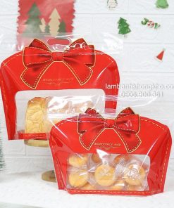 Túi zip nơ đỏ lớn 32x26cm (10 cái) BOX-10558-10C