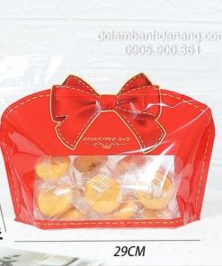 Túi zip nơ đỏ nhỏ 29x22cm (10 cái) BOX-10556-10C