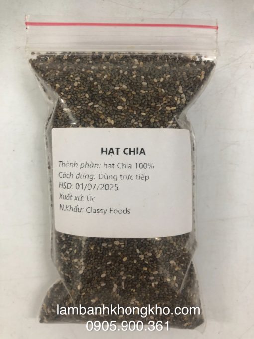 Hạt chia đen Peru 100gr PC-10789-100GR Hạt chia đen Peru 100gr PC-10789-100GR