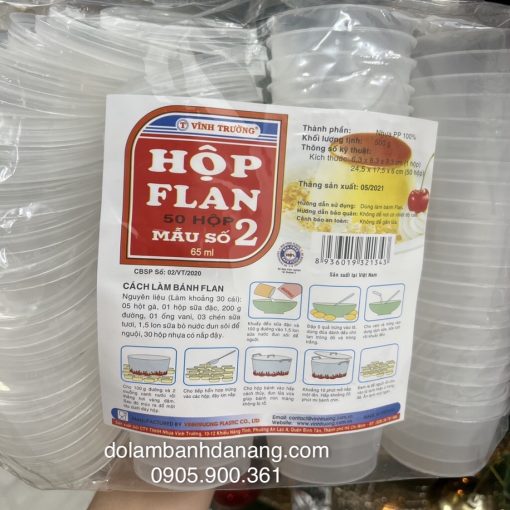 Hộp Flan số 2 (Vĩnh Trường) 100 cái BOX-9882-100C