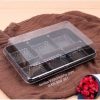 Hộp nhựa 6 bánh đế đen lớn (HT530) BOX-9468-100C