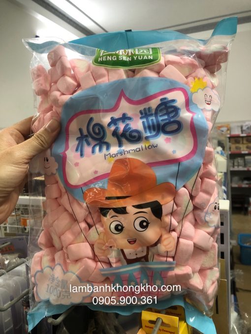 Kẹo marshmallow tim hồng 500g NL-9545-0.5KG Kẹo marshmallow tim hồng 500g NL-9545-0.5KG