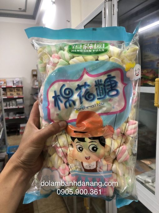 Kẹo marshmallow xoắn nhiều màu 1kg NL-10835-1KG