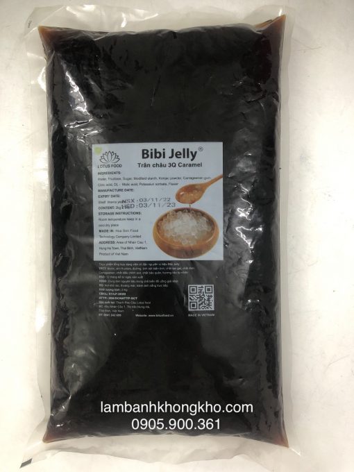 Trân châu 3Q caramel (gói 2kg) PC-10200-1G Trân châu 3Q caramel (gói 2kg) PC-10200-1G