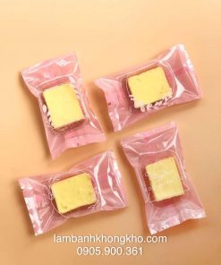 Túi bánh quy trắng hồng 7x12cm BOX-10711-1X