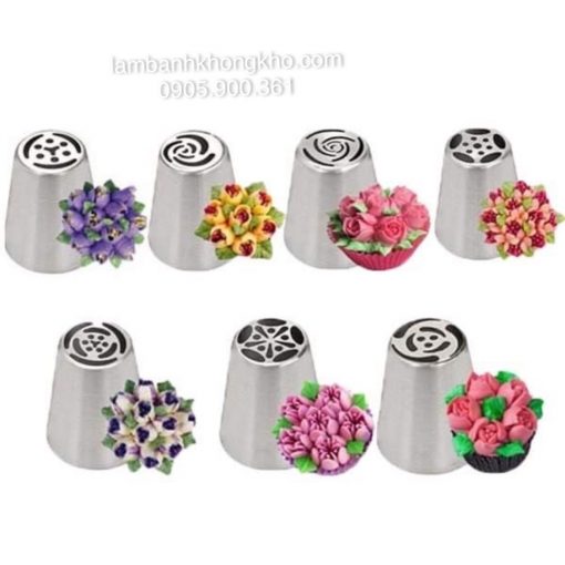 Bộ 7 đui hoa tulip 3D DEC-11094-1BO