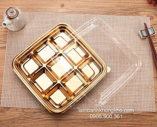 hop nhua 9 o vang 10 cai tet1055210c Hộp nhựa 9 ô vàng (10 cái) TET-10552-10C
