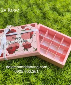 Hộp socola 12 viên Hoa hồng BOX-11040-1H