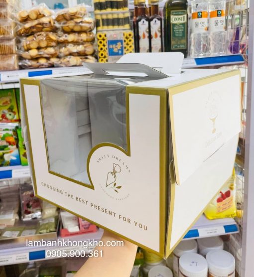 Hộp bánh sinh nhật 30cm cao 20cm + đế CBO-11124
