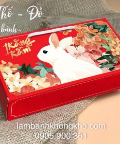 Hộp trung thu 2 bánh ngọc thố đỏ TT-11022-1H