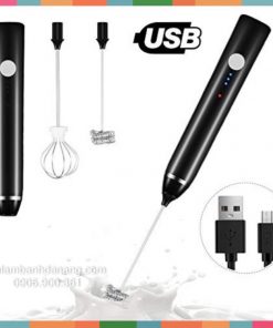 Máy đánh bọt cafe sạc USB 2 đầu khuấy PC-11120-1C