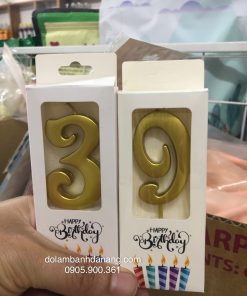 Nến số nhũ vàng SN-11123-1C