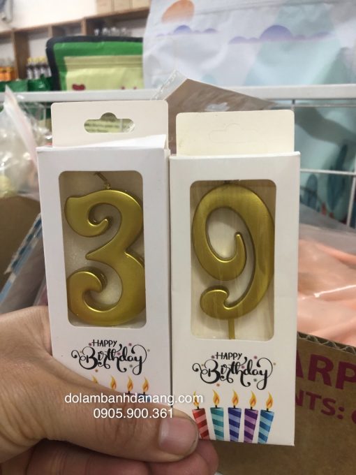 nen so nhu vang sn111231c Nến số nhũ vàng SN-11123-1C