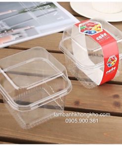 Hộp nhựa vuông XY585 - 7x7.5cm (100 cái) BOX-11160-100C