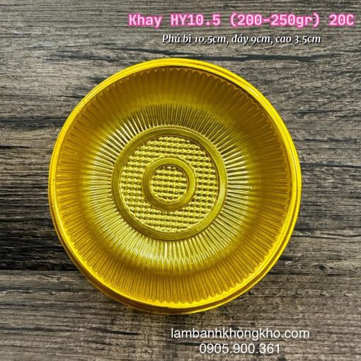 Khay Trung Thu HY10.5 TRÒN VÀNG (set 100 cái)
