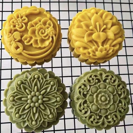 Khuôn trung thu 150gr hoa và mây (mẫu 2)
