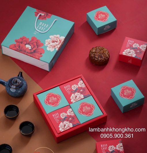 Hộp trung thu 4 bánh Sắc Hoa