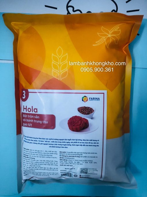 Bột trộn sẵn vỏ bánh trung thu gạo lứt Hola 1kg