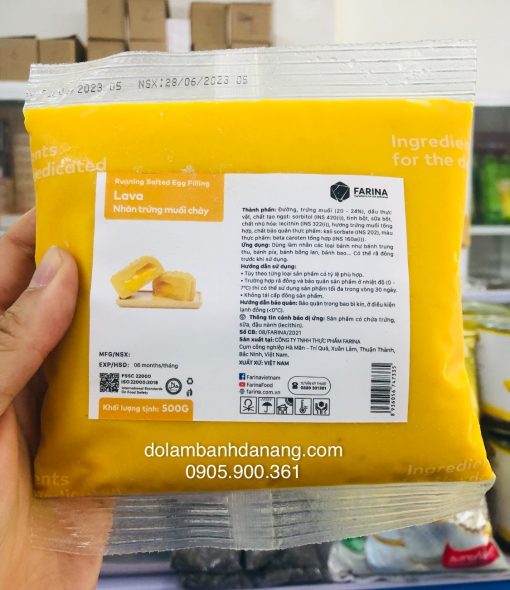 Nhân trứng muối chảy Lava Farina (gói 0.5kg)