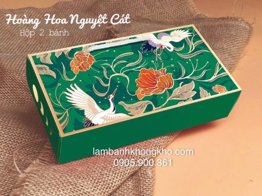 Hộp trung thu 2 bánh Nguyệt Cát xanh (1 cái)