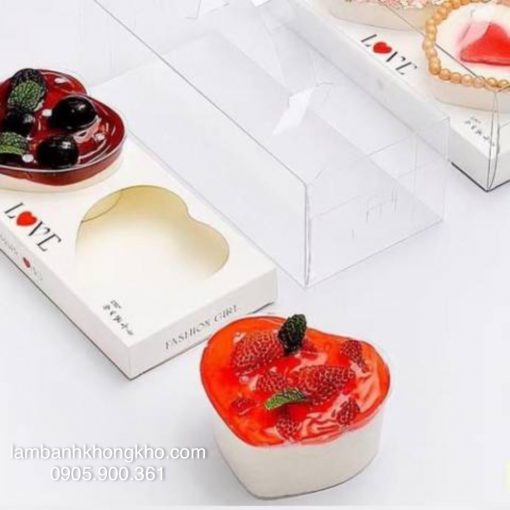 Hộp mica 2 trái tim (1 cái)
