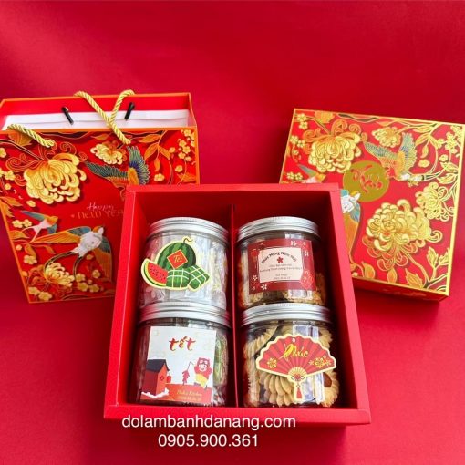 Hộp Tết Hoa xuân 4H (1 bộ)
