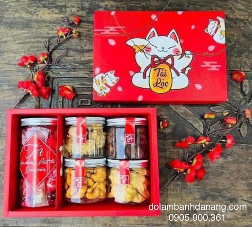 Hộp Tết Mèo Tài Lộc 6H (1 bộ)