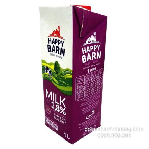 Sữa tươi Happy Barn 1L 3.8% (1 hộp)