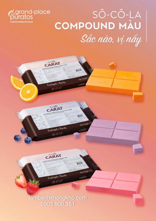Socola compound hương việt quất Carat Puratos