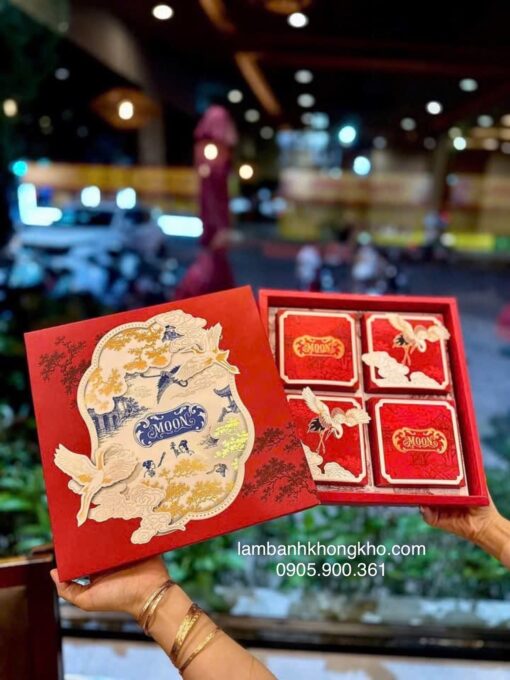 Hộp trung thu 4 bánh Vân Hạc