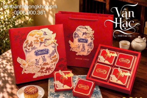 Hộp trung thu 4 bánh Vân Hạc