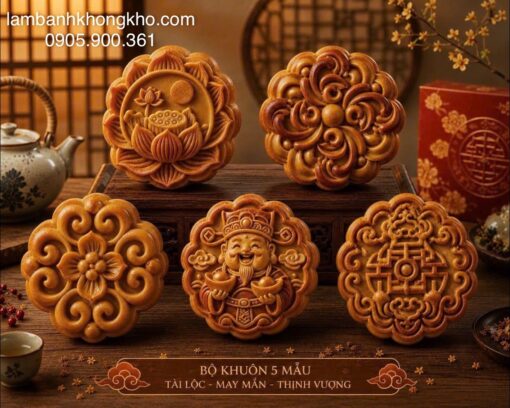 Khuôn trung thu 200gr 5 mặt Tài Lộc Thịnh Vượng